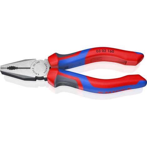 KNIPEX 03 02 160 Alicate universal con mangos confort Negro atramentado 160 mm