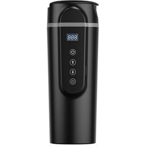 Elektrischer Wasserkocher fürs Auto (12V/24V) – Tragbarer, beheizter Becher mit Deckel und Temperaturregelung, ideal für Kaffee, Tee und Milch.