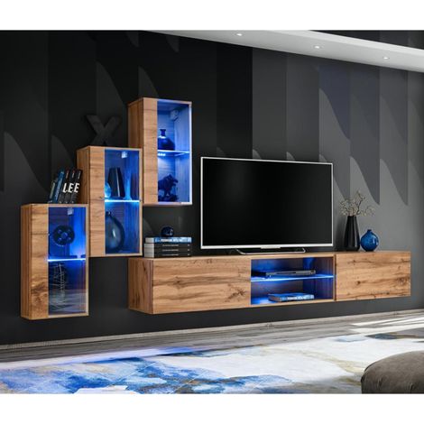 Ensemble Meuble TV "Switch XXII" 210cm Naturel (1/4)