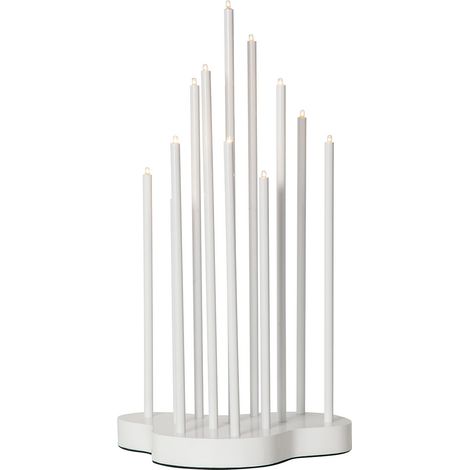Star Trading Chandelier Buzz, Blanc, Métal, 12 flammes, Bois, 43cm (1/4)