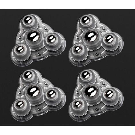 4 roulettes pivotantes auto-adhésives, roulettes pivotantes à roulement à billes, rotation à 360 degrés, poulies adhésives