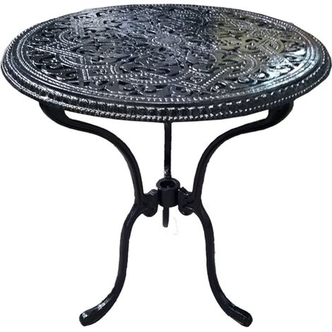 Grape Round Table British Made, High Quality Cast Aluminium Garden Furniture - L61.5 x W61.5 x H68 cm