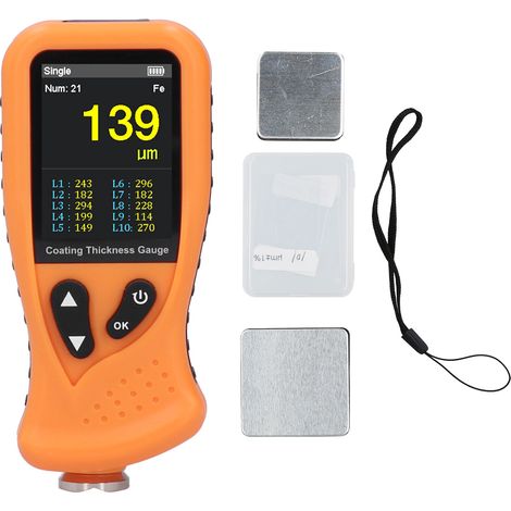 Medidor de espesor de revestimiento automotriz digital GT230A de 0 a 1300 um, instrumento de medición de espesor de pintura (1/5)