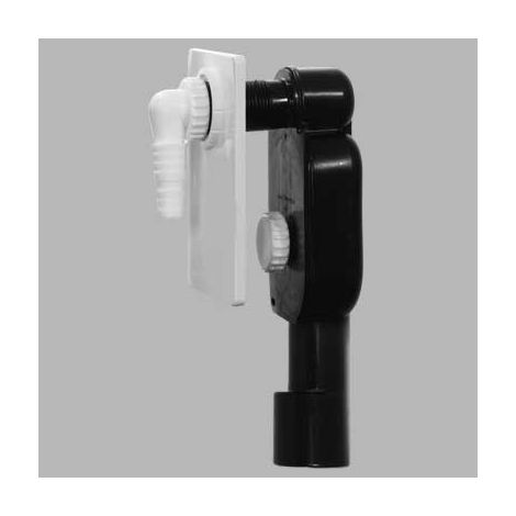 SIFONE INCASSO LAVATRICE COBRA B LUSSO  40/50 Piastra ABS bianca     GHIDINI