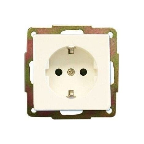 Spina base 2P con incasso GS bianco TT
