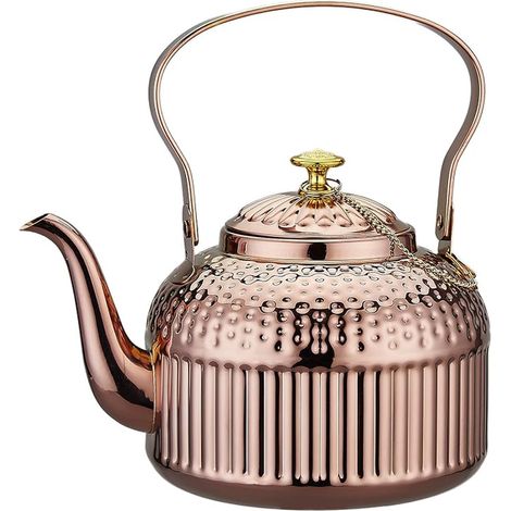 Stainless Steel Teapot with Infuser, Gold (1/5)