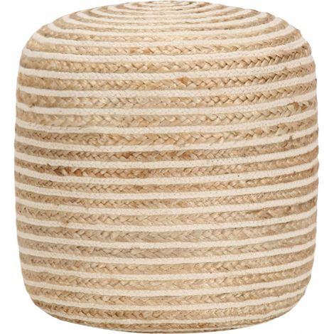 Handgefertigter Sitzpuff 40 x 45 cm Jute vidaXL