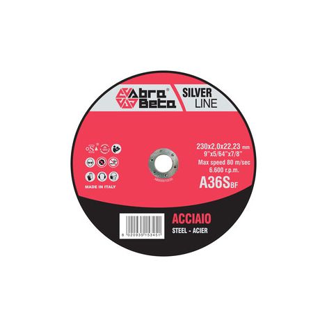 ABRABETA DISCO P/FERRO D 230X2,0 MM Q.TA 25