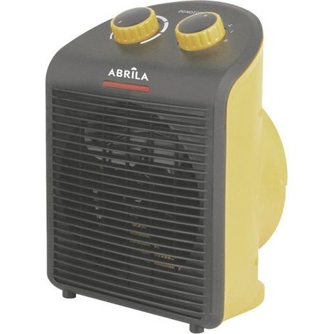 Termoventilatore Elettrico Croatia Giallo/Nero 2000W 2 Potenze 3 Funzioni Antiribaltamento (26x20x14cm)