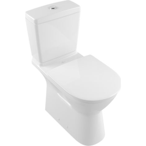 Villeroy & Boch – Cuvette WC à poser sortie verticale – Abattant frein de chute – Système QuickRelease – Céramique sanitaire – Chasse ECO FLUSH 3/6L (1/6)