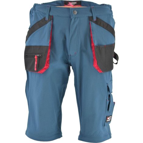 AWTOOLS Pantalones Cortos de Trabajo T2, pantalones con piernas desmontables, color petrol, ideales para trabajos industriales, resistentes, cómodos, talla L. (1/3)