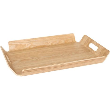 Plateau de Service en Bois "Design" 45cm Naturel (1/3)