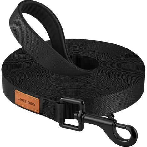 Dog Lead, 3 m/5 m/23 ft/10 m/15 m/20 m/82 m/30 m, Heavy Duty Long Training Lead with Padded Handle for Dogs of All Sizes (1/5)