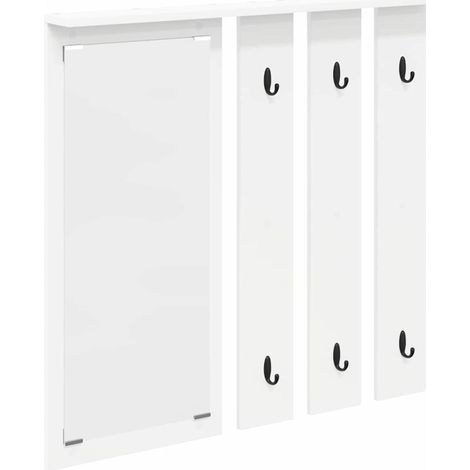 Maison Exclusive - Wandmontierter Kleiderständer mit Regal Weiß 8