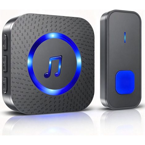 Sonnette Sans Fil IP55 Étanche – Portée 400 m – Sonnette de Porte Longue Portée avec 1 Récepteur – Pour Maison et Portail (1/5)