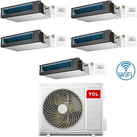 Climatizzatore Condizionatore TCL Canalizzato Wi-Fi R32 Penta Split Inverter 9000 + 9000 + 9000 + 12000 + 18000 BTU con U.E. MT4250 Classe A++/A+ NOVITÁ