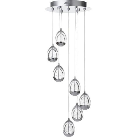 Visconte Bulla Ceiling Pendant Cluster 7 Light LED Fitting - Polished Chrome (1/5)