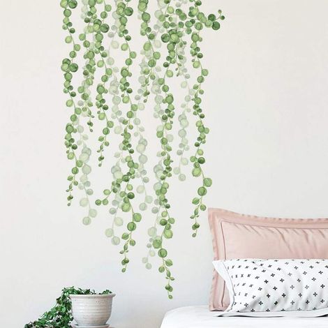 Sticker Mur Mural Plante Tropicale - Vinyle PVC Non Toxique - Décoration Murale Amovible pour Chambre Salon Bureau Crèche - Par Pack de 1 (1/5)