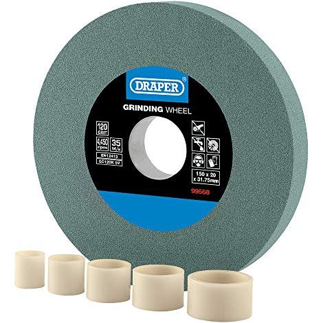 Draper 99568 Mola da banco in carburo di silicio 120G (150mm x 20mm) (1/3)