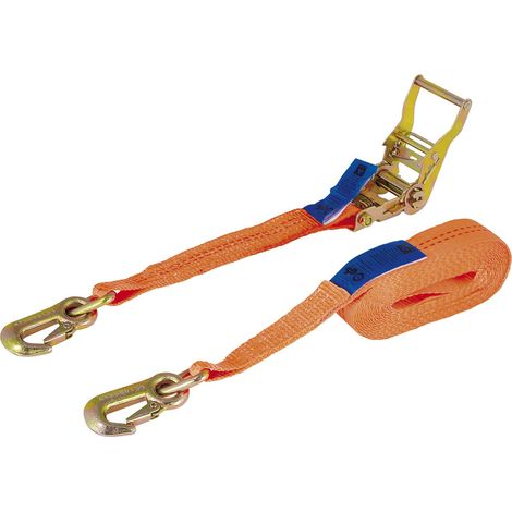 Zurrgurt 2-teillig Spanngurt mit Ratsche ideal zur Ladesicherung und Karabiner ideal zur Ladesicherung 2000kg - 6 m