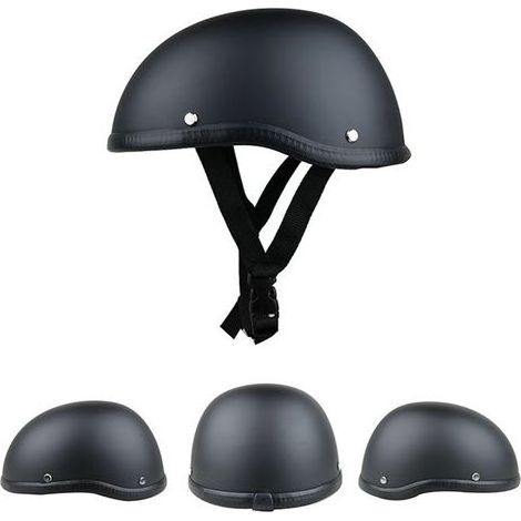 Casque rétro pour moto et trottinette électrique – noir mat, coque ABS + mousse haute densité, taille 57–62 cm (1/5)