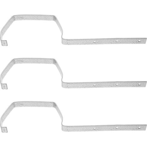 Supports de Gouttière 3 Pièces en Métal en Fer Argenté pour Toiture (1/4)