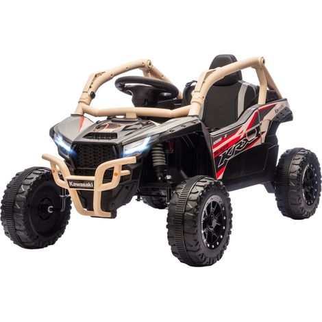 Coche eléctrico todoterreno para niños 100 x 64 x 56 cm doble motor control remoto parental diseño de jardín en PP amarillo 210000662 (1/5)