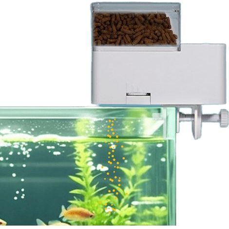 Applicable Distributeur automatique de nourriture pour aquarium - 150 ml, 4 modes de mesure du temps - Pour poissons et poissons rouges - Avec réservoir (1/5)