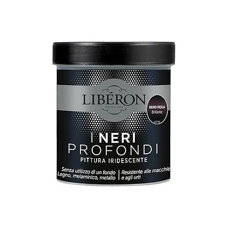 LIBERON - PITTURA IRIDESCENTE I NERI PROFONDI NUOVO NERO VIOLA BRILLANTE 500ML (1/3)