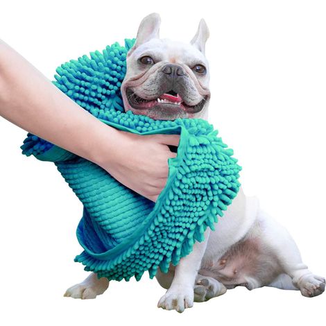 Serviette pour chien - Serviettes pour chien à séchage rapide super absorbantes, petites serviettes de bain en microfibre pour animaux de compagnie (1/5)