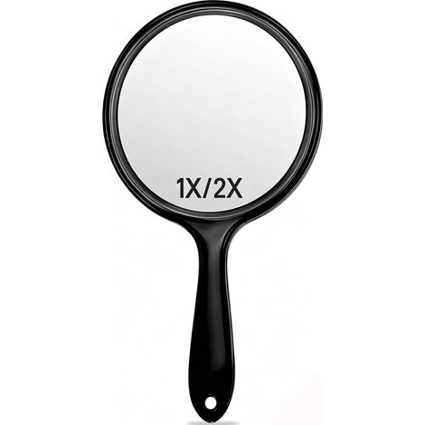 Miroir à Main, Miroir Grossissant - Double Face 1X/2X (1/5)