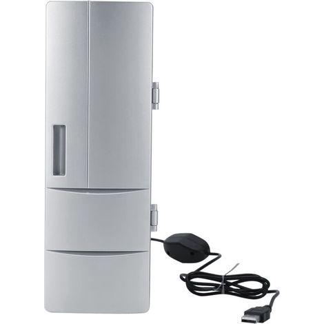 – Tragbarer USB-Minikühlschrank – Kompaktes Gefrierfach 8,5 x 12 x 25 cm – Kühltemperatur 10 °C – Warmhaltefunktion (1/5)