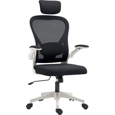Executive Office Chair, Mesh Back, Headrest, 64 x 63 x 125 cm, Black (1/5)