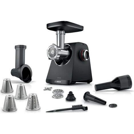 Picadora eléctrica Bosch MFWS440B negra y plateada potente