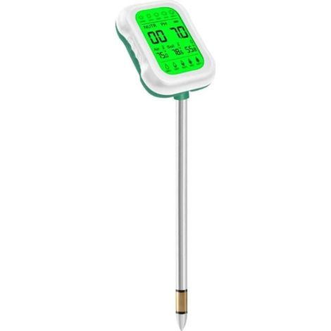 Testeur de sol 7 en 1 : pH, humidité, température, fertilité, humidité relative, analyseur de sol pour jardin et ferme