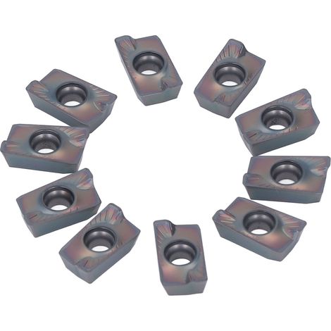 10-teiliges Set aus Wendeschneidplatten, Hartmetall-Fräswerkzeugen für CNC-Fräsen an Holz und Stahl (1/5)