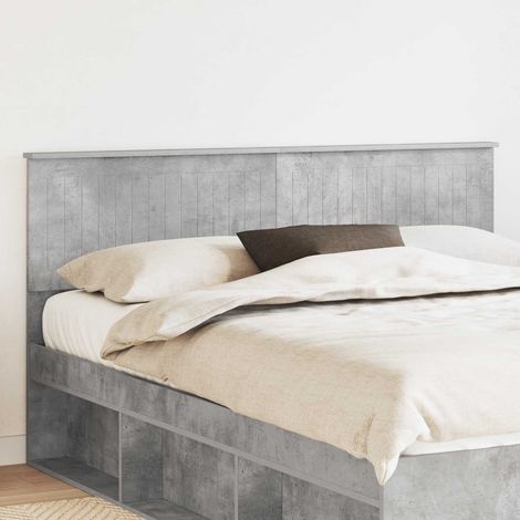 Tête de lit-Panneau de lit Gris béton 160 cm Bois d'ingénierie 813459 (1/5)