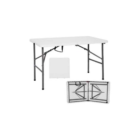 Vette tavolo set birreria pieghevole in HDPE bianco cm.122x60x74H per bar giardino terrezza