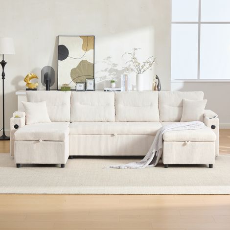Divano 4 posti con chaise longue e contenitore OKMYHOME (1/5)