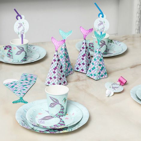 10 Meerjungfrauen-Party-Gastgeschenkboxen, Meerjungfrauen-Geschenktüten, Geschenktüten für Kinder-Meerjungfrauenpartys (1/5)