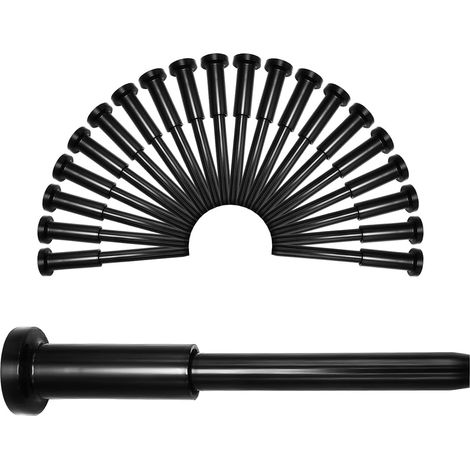 Confezione da 20 raccordi per ringhiere con cavo invisibile, ricevitore invisibile in acciaio inox T316, tenditore da 0,3 cm per pali in legno e metallo, kit per ringhiere di ponti (nero) (1/5)
