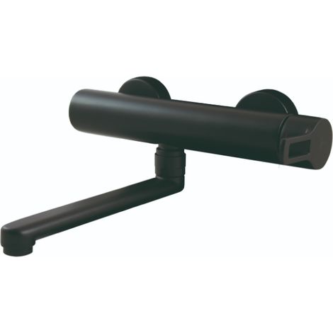 Mezclador de lavabo de pared negro mate Paffoni Ringo RIN161NO Negro mate - RINGO (1/2)