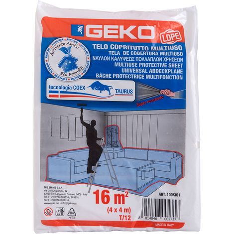 Bâche De Protection Fine 16m² Sous Sachet - Geko