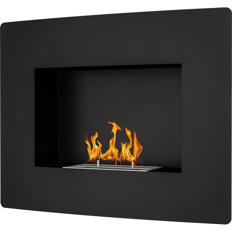 Cheminée bioéthanol Pared 0,9 L 3,3h 15-20 m² 66x16x52 cm Noir (1/5)