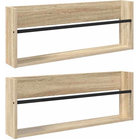 Maison Exclusive - Scaffale per riviste 2 pcs Rovere Sonoma 80 x 12 x 30 cm