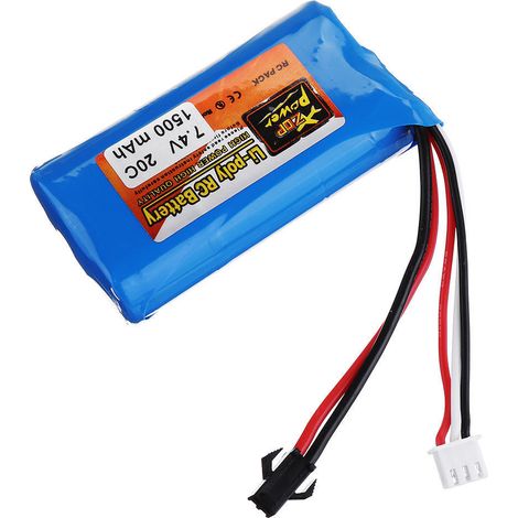 18650 Lithium-Batterie, 1500mAh, 7,4V, 20C, hohe Kapazität, hohe Entladerate für elektrisches Spielzeug und ferngesteuerte Schnellboote. (1/5)