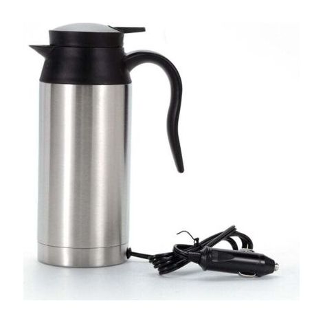 ALLIANDISForehill – Bouilloire électrique de voyage 750 ml 12V – Acier inoxydable 304 sans BPA – Chauffage rapide en 25 min – Pour voiture avec tasse intégrée (1/5)