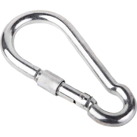 (4 teile/los) 10x100mm Verzinktem Stahl Karabiner Gefedert Schlüssel Ring Clip Haken Schraube Tor Schnalle mit Tür Schloss Schrauben