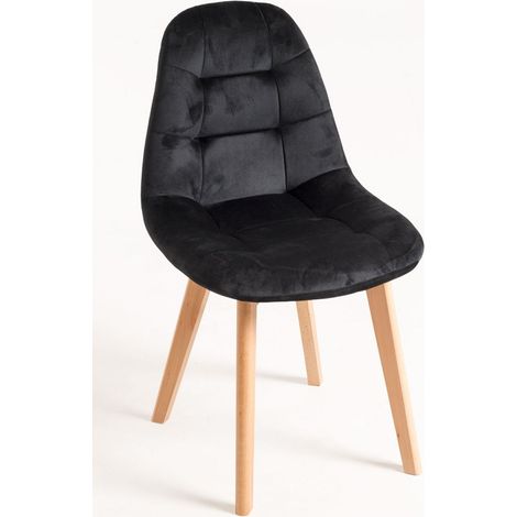 Sillas Comedor - Silla Kelen Terciopelo - Negro