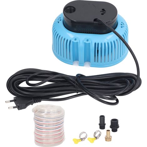 Pompe submersible pour bâche de piscine 75W 850GPH (3217L/h) hauteur d'aspiration 10,5ft (3,2m) protection anti- marche à sec, avec tuyau d'eau de 5m et fiche EU 220V 50Hz (1/5)